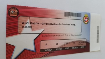 bilet WISŁA Kraków - GROCLIN Grodzisk 2006
