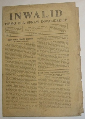 1925 INWALID INWALIDA GÓRNY ŚLĄSK BYTOM KATOLIK