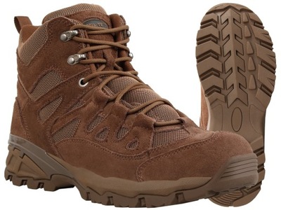 BUTY TAKTYCZNE WOJSKOWE Trekkingowe MIL-TEC SQUAD 5" Skórzane Brązowe 46