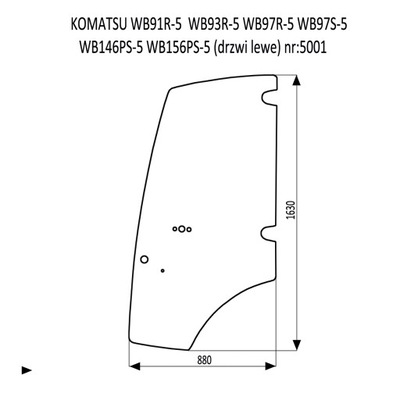 GLACE PORTIÈRE KOMATSU WB91R WB93R WB97R WB146PS WB1 - milautoparts.fr