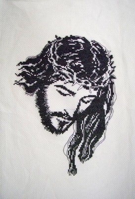 Obraz ręcznie haftowany - Jezus
