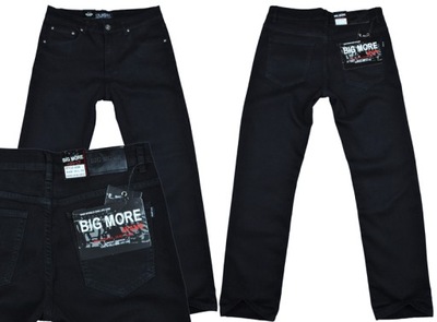 Spodnie męskie jeans Big More 610 czarne L34 pas 86 cm 33/34
