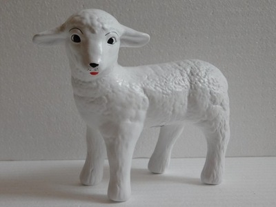 BARANEK OWIECZKA CERAMICZNY WIELKANOCNY WIELKANOC