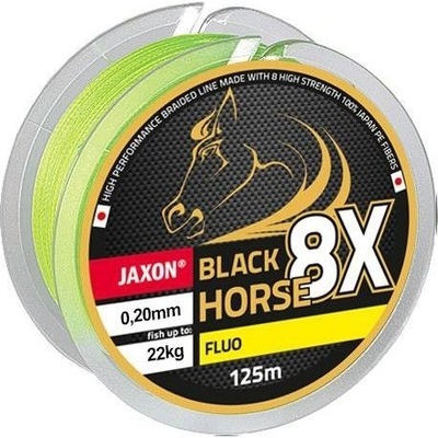 PLECIONKA JAXON BLACK HORSE X8 FLUO 0,12mm 125m