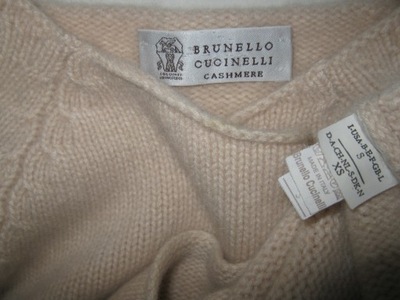 BRUNELLO CUCINELLI sweter S/M 100% CASHMERE j NOWY