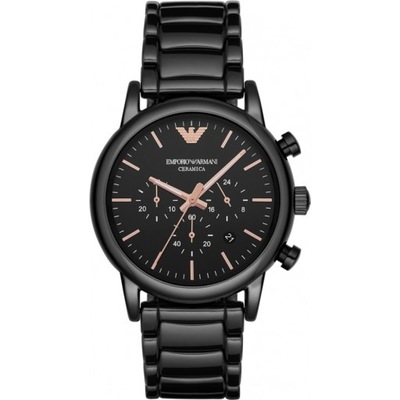 Armani zegarek męski AR1509 Ceramica czarny