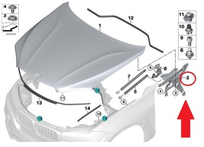 BOUCLE DE CAPOT DROITE BMW X5 F15 X5M F85 X6 F16 X6M - milautoparts-fr.ukrlive.com