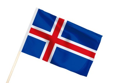 Islandia Flaga 90x60 cm Flagi Islandii NA TUNEL