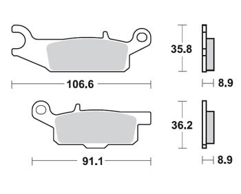 TRW MCB804SI KH446 SABOTS DE FREIN DE FREIN POUR YAMAHA YFM 550 700 GRIZZLY - milautoparts-fr.ukrlive.com