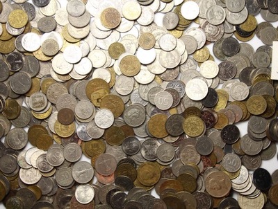 EGZOTYCZNE monety na kilogramy wagę EGZOTYKA zestaw 5 KG KILOGRAMÓW monet