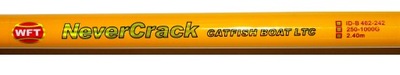 NEVER CRACK WFT 250-1000g wędka sum, dorsz, 2,4m GRATIS plecionka 300m