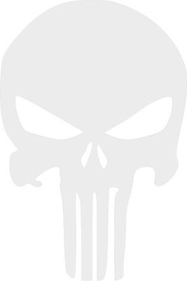 VAR Naklejka na szybę, wlepa PUNISHER 12x8 ODBLASK