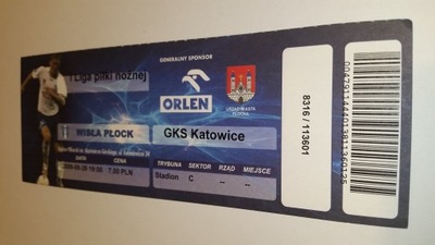 bilet WISŁA Płock - GKS KATOWICE 2009