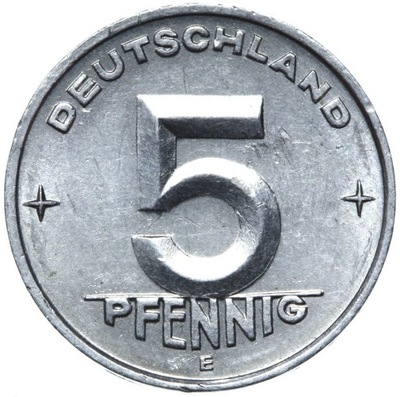 Niemcy DDR - moneta 5 Pfennig 1953 E MULDENHUTTEN