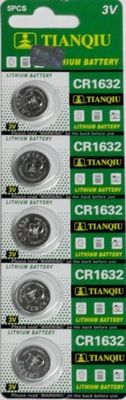 2 x Bateria Litowa TIANQIU TQ CR1632 DL1632 3V HIT