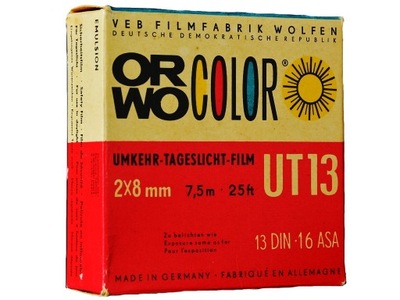 Wywołanie filmu kolorowego z kamery 2x8mm. DS8