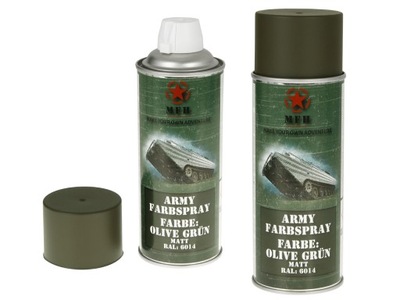Farba w Sprayu Wojskowa do Maskowania Broni Sprzętu 400ml MFH Olive Matt