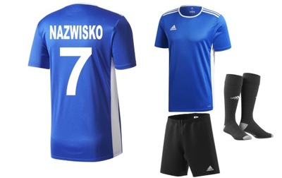 Adidas komplet strój piłkarski z NADRUKIEM L