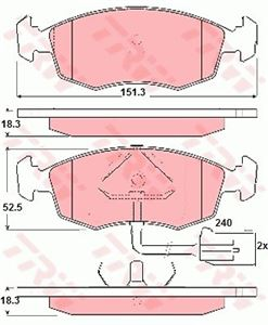 FORD SCORPIO I SIERRA PADS BRAKE FRONT LUCAS - milautoparts-fr.ukrlive.com