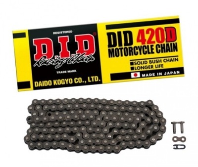 DID łańcuch 420 D, 120 ogniw (standard), otwarty z zamknięciem na klips - milautoparts-fr.ukrlive.com