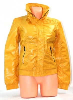 Bershka kurtka żółta nylonowa neon nieocieplana M