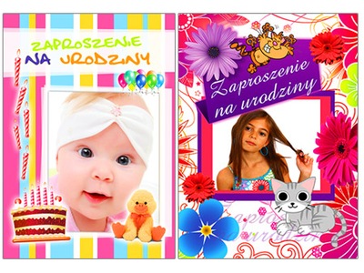 zaproszenie na urodziny lub roczek + kalendarz