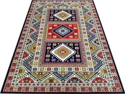 Dywan ARAS 133x190 STANDARD Agnella granat 140x190 granatowy kolorowy loft