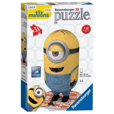 Puzzle Ravensburger 54 elementów Puzzle 3D Minionek 54 (E3389)