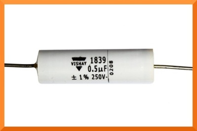 [2szt] Kondensator 0,5uF 250V 1% MKP1839 OSIOWY