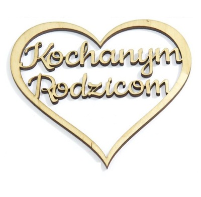 DECOUPAGE SERCE ZAWIESZKA 'Kochanym Rodzicom' DD89
