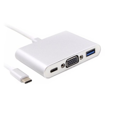 Adapter USB-C USB 3.1 do VGA / USB 3.0 / USB-C HUB