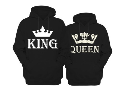 BLUZY DLA PAR Z KAPTUREM KOMPLET DLA ZAKOCHANYCH