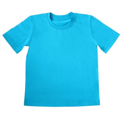Gładka turkusowa koszulka t-shirt *104* Gracja