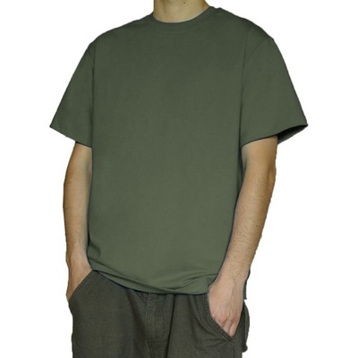 TheCo - Gładka koszulka t-shirt - khaki - S