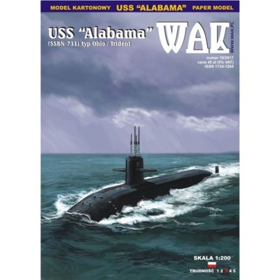 WAK 10/17 Okręt podwodny USS Alabama SSBN-731