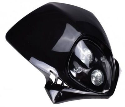OWIEWKA CZARNA LAMPA W PIONIE HALOGEN STREET CROSS