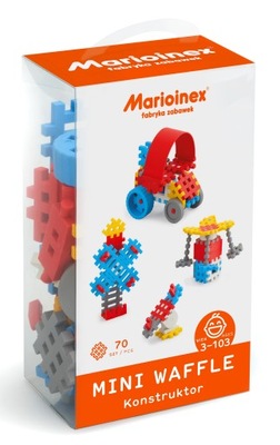 Marioinex Mini waffle Wafle Klocki Konstruktor Chłopiec 70 elementów