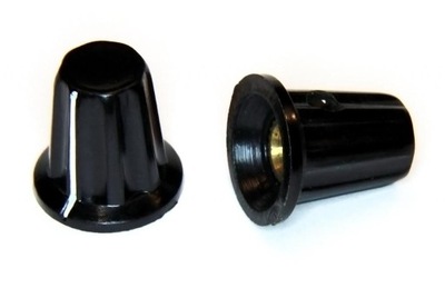 Gałka bakelitowa czarna oś 4mm średnica 10mm