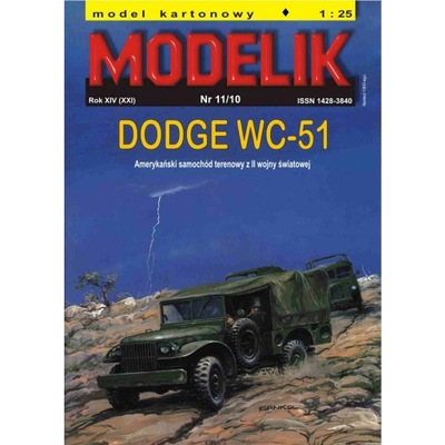 Modelik 11/10 Samochód terenowy DODGE WC-51 1:25