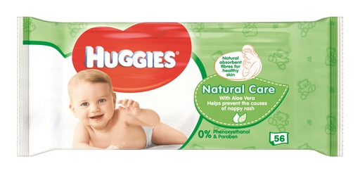 ВЛАЖНЫЕ САЛФЕТКИ HUGGIES NATURAL CARE 10 Х 56 шт.