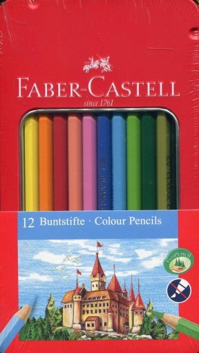 Faber-Castell kredki 12 kol w metalowym opak
