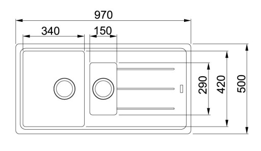 FRANKE BASIS BFG 651 МОЙКА из ГРАНИТА ОНИКС