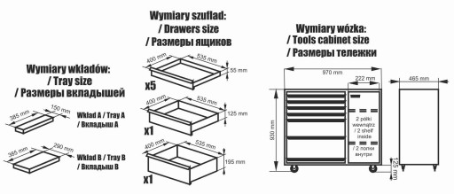 C1282 WÓZEK SZAFKA WARSZTATOWA 268 CORONA +GRATIS