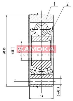 ВНУТРЕННИЙ ШАР VW VENTO 1.8 1.9 TD TDI 2.0 2.8