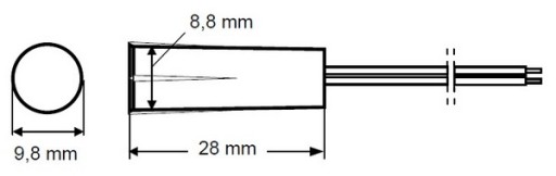 CZUJKA MAGNETYCZNA SATEL K-2 BIAŁA