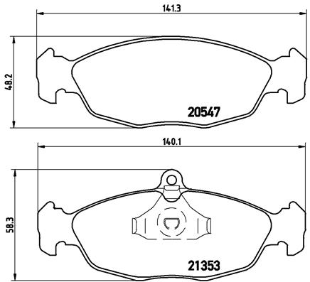 Диски BREMBO Колодки передние - OPEL ASTRA F 256мм