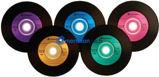 VERBATIM CD-R 700MB 52X VINYL 80мин 10шт Цветной