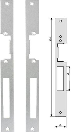 Плоская пластина для универсальной электрозащелки Fra Vat
