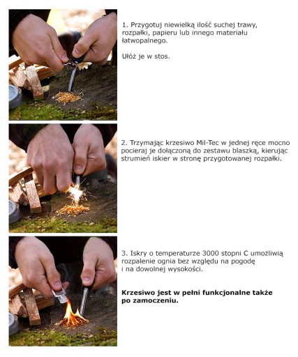 Зажигалка Mil-Tec Magnesium Survival, большая оливковая
