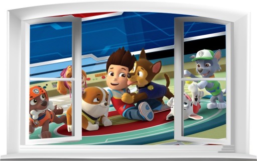 НАСТЕННЫЕ НАКЛЕЙКИ Окно 3D PAW PATROL 2